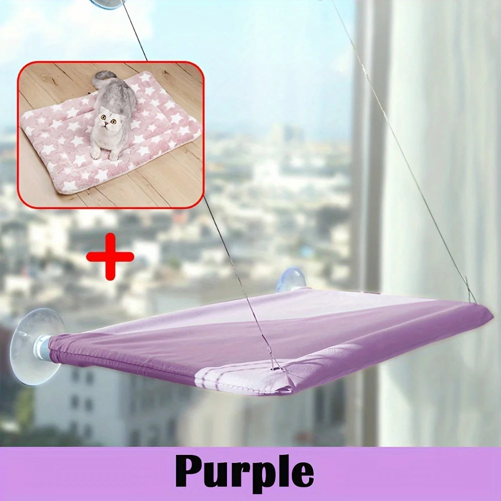 Hanging Cat Bed Pet Cats Hammock Aerial Pet Bed House Kitten Climbing Frame Sunny Window Seat Nest Bearing 20kg Cat Accessories