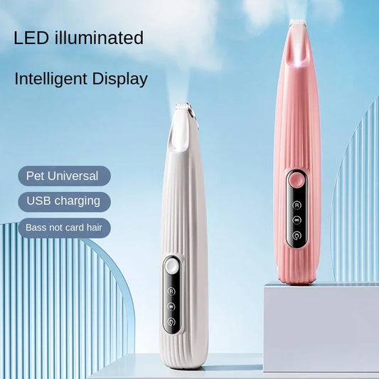 Portable Paw Trimmer With Led Light Rechargeable Cordless Nail Grinder Shaver for Cats And Dogs Nail Grooming