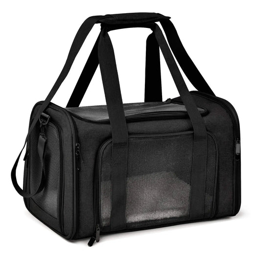 Dog Carrier Bag Soft Side Backpack Pet Carriers Travel Bags Airline Approved Transport For Cats Puppies up to 15 Lbs Outgoing
