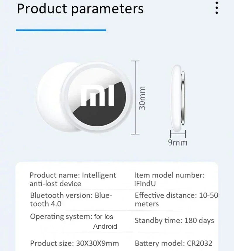 Xiaomi Tracker Pet Collar GPS System For FindMy App Airtag Smart Bluetooth Locator Child Finder Bag Anti-Loss Portable Tracker