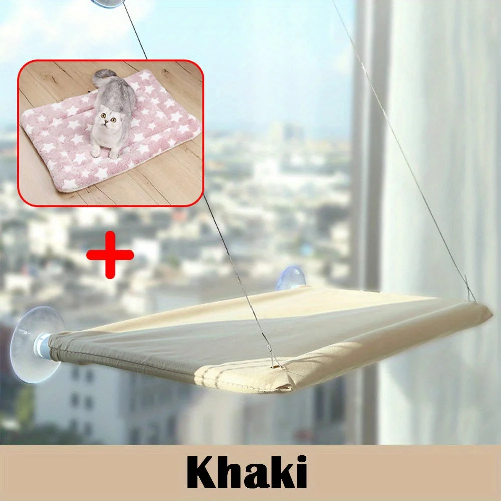 Hanging Cat Bed Pet Cats Hammock Aerial Pet Bed House Kitten Climbing Frame Sunny Window Seat Nest Bearing 20kg Cat Accessories